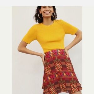 NWT FARM RIO Anthropologie Odalys 
Patch Patterned Mini Skirt Size Medium